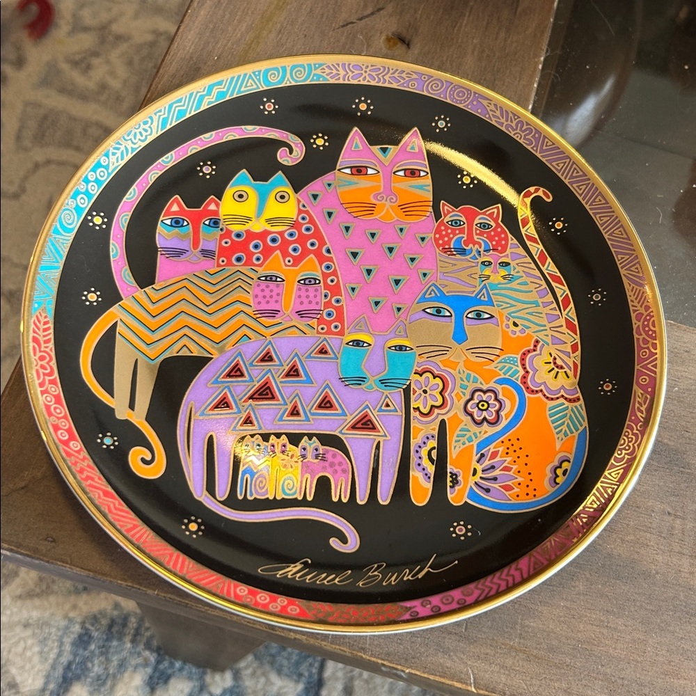 FRANKLIN MINT 1994 “Fabulous Felines” by Laurel Burch Plate No HA8690
